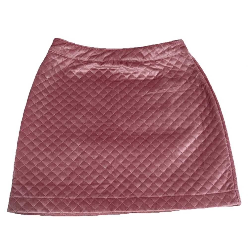Alya Quilted Skirt Mini Velvet pink XS